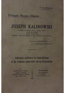 Joseph Kalinowski, 1923 r.