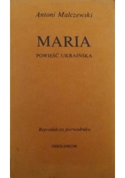 Maria powieść Ukraińska, Reprint 1825