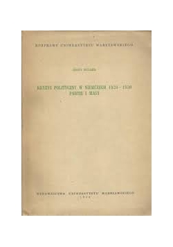 Kryzys polityczny w Niemczech 1928 - 1930 partie i masy