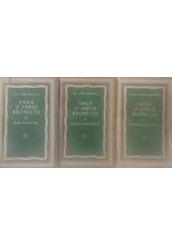 Saga o Jarlu Broniszu, tom I-III. Zestaw trzech książek, ok. 1946 r.