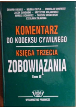Komentarz do kodeksu cywilnego księga trzecia zobowiazania