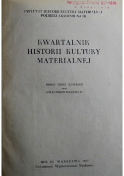 Kwartalnik historii kultury materialnej 4 numery