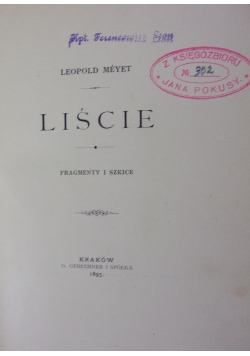 Liście ,1895r.