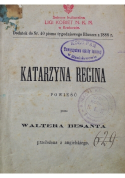 Katarzyna Regina 1888 r.