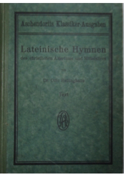 Lateinische Hymnen ,1927 r.