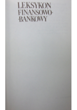 Leksykon finansowo-bankowy