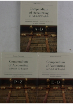 Kompendium terminów z zakresu rachunkowości po polsku i angielsku, tom I-III