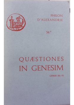 Quaestiones in Genesim Livres  III i IV