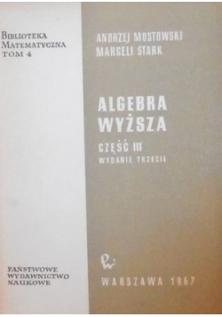 Algebra wyższa cz. III