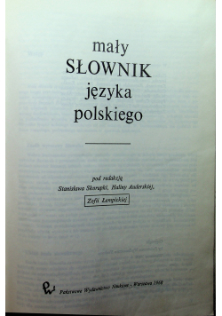 Mały słownik języka polskiego