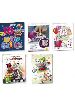 Karnet B6 z elem. 18 lat (10szt) MIX