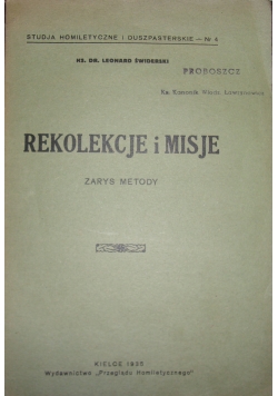 Rekolekcje i misje, 1935 r.