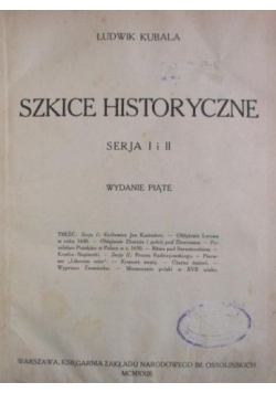 Szkice historyczne, 1923 r.