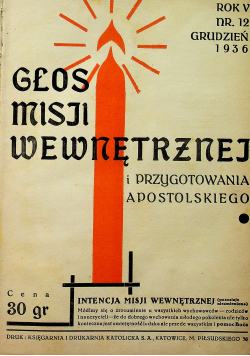 Głos Misji Wewnętrznej Nr 12 1936 r.