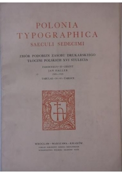 Polonia typographica saeculi sedecimi