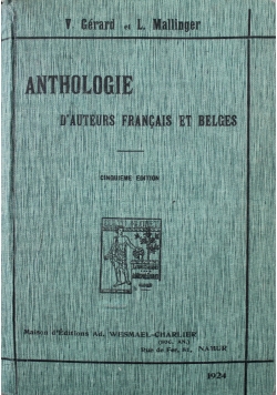 Anthologie Dauteurs francais et belges 1924 r