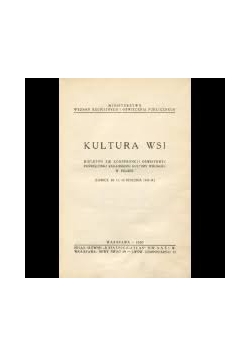 Kultura wsi, 1930 r.