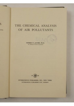 The Chemical Analysis of Air Pollutants