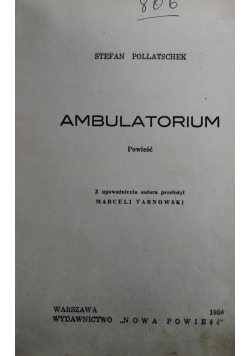 Ambulatorium 1938 r