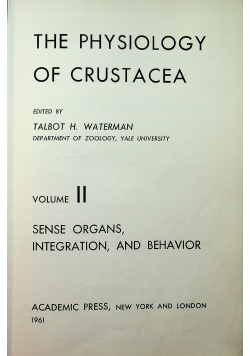 The psychology of crustacea vol II