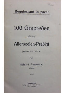 100 Grabreden ,1911 r.