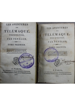 Les Aventures de Telemaque Tom I i II 1818 r