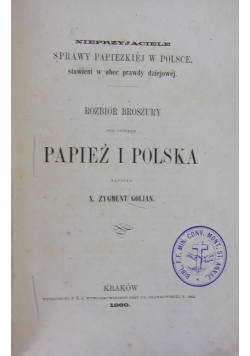 Papież i Polska ,1860.