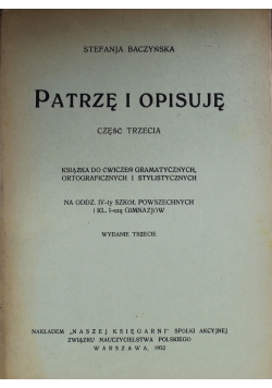 Patrzę i opisuję 1932 r.