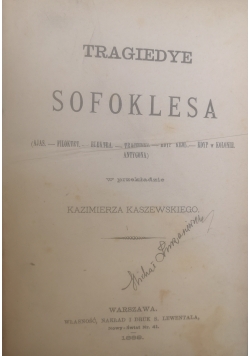Tragiedye Sofoklesa, 1888 r.
