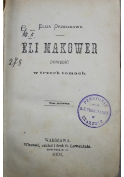 Eli Makower tom I 1901 r.