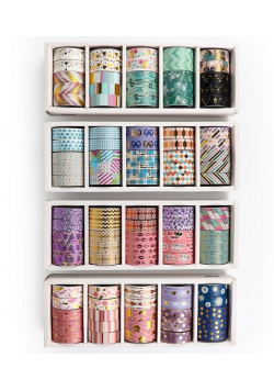 Washi Tape Gold (25szt) mix NARCISSUS