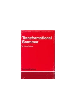 Transformational grammar a firt course