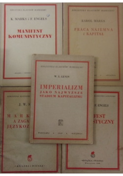 Biblioteka Klasyków Marksizmu - Leninizmu - zestaw 6 książek, ok.1949 r.