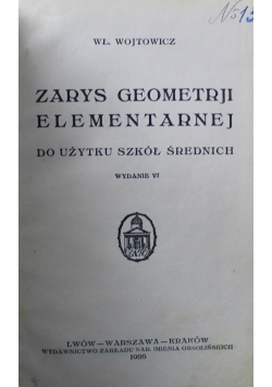 Zarys Geometrji Elementarnej 1926 r