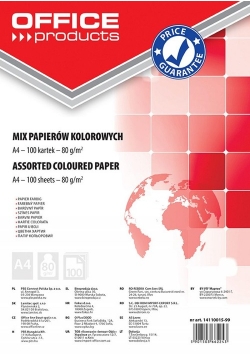 Papier kolorowy A4 100 kartek mix kolorów