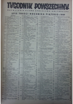 Tygodnik powszechny. Rok V. Nr od 1 do 51, 1949 r.