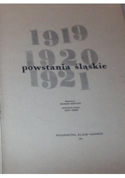 Powstanie śląskie 1919   -   1920   -  1921