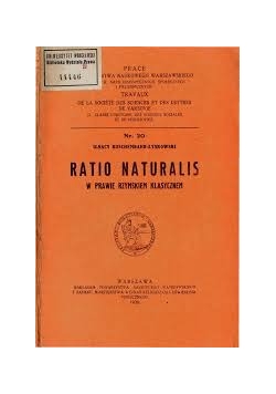 Ratio Naturalis, 1930r.