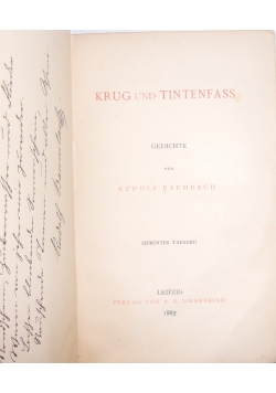 Krug und Tintenfass, 1887 r.