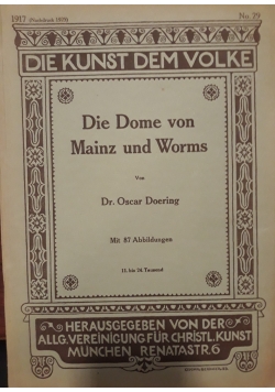 Die Dome von Mainz und Worms, 1925 r.