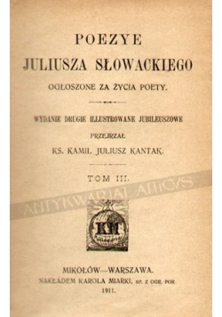 Poezye Juliusza Słowackiego