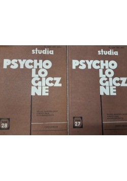 Studia psychologiczne Tom 27 - 28