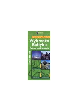 Wybrzeże Bałtyku. Pomorze Gdańskie.mapa