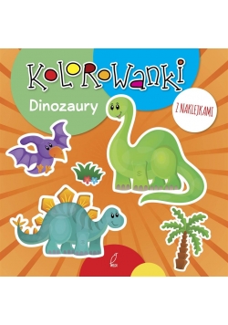 Kolorowanki z naklejkami. Dinozaury
