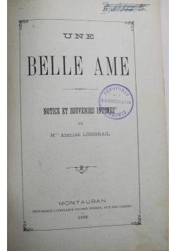 Une Belle Ame 1896 r.