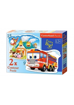 Puzzle x 2 Kontur - Strażacy w akcji CASTOR
