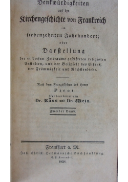 Denkwurdigkeiten aus der Kirchengeschichte von Frankreich, 1828r.