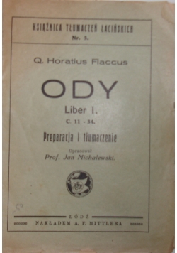 Ody.Liber I.,ok 1925r.