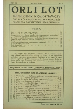 Orli lot rok XII nr.7, 1931 r.