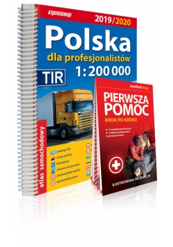 Polska dla profesjonalistów 1:200 000 Atlas samochodowy + instrukcja pierwszej pomocy